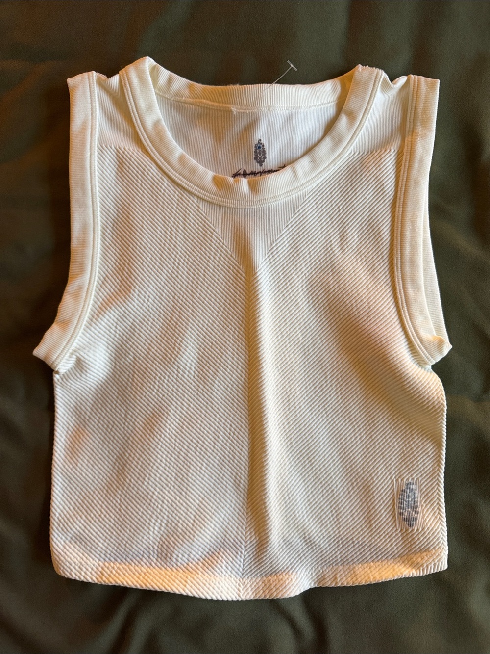 {FREE PEOPLE} FP Movement white thick ribbed tank XS/S